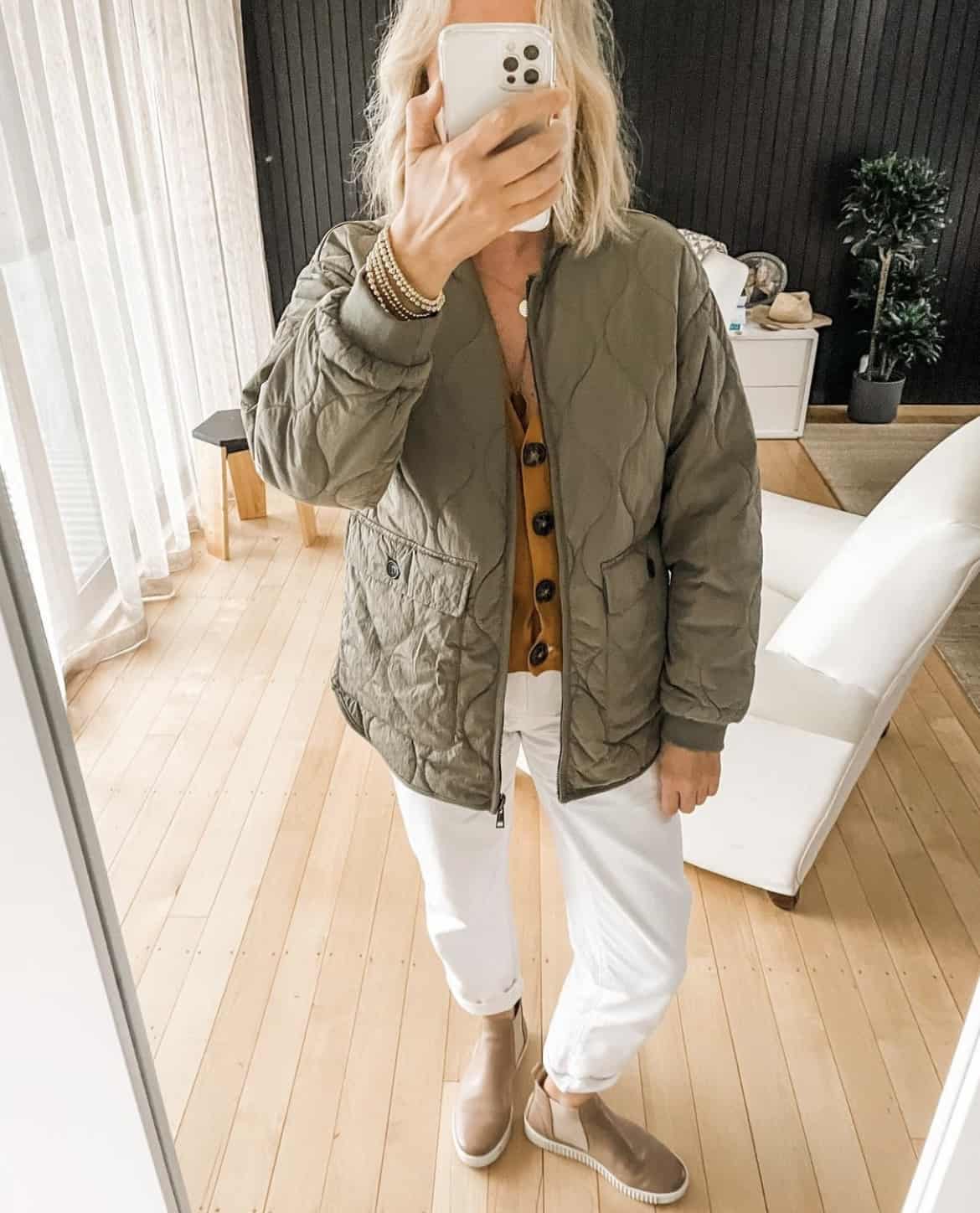 Madewell quilted hot sale military jacket